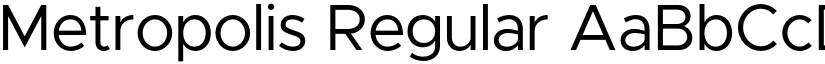 Metropolis Regular font