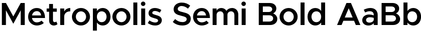 Metropolis Semi Bold font