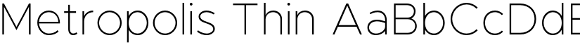 Metropolis Thin font
