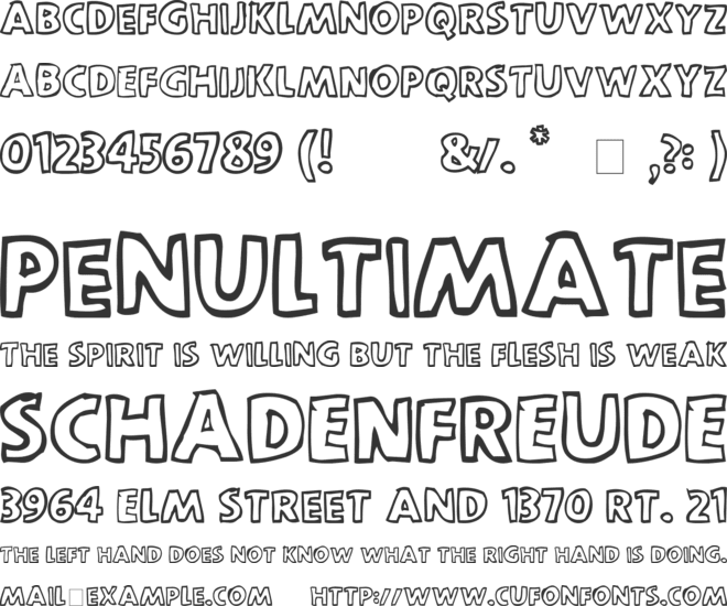 Scootch Over Sans font preview