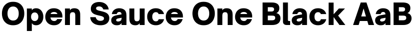 Open Sauce One Black font