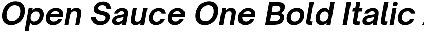 Open Sauce One Bold Italic font