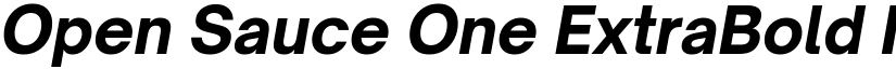 Open Sauce One ExtraBold Italic font