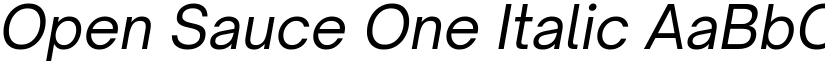 Open Sauce One Italic font
