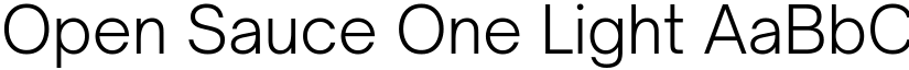Open Sauce One Light font