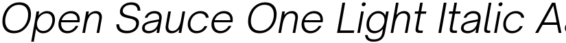 Open Sauce One Light Italic font