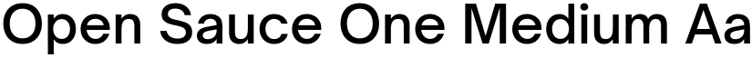 Open Sauce One Medium font