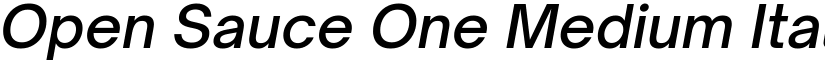Open Sauce One Medium Italic font