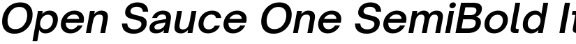 Open Sauce One SemiBold Italic font