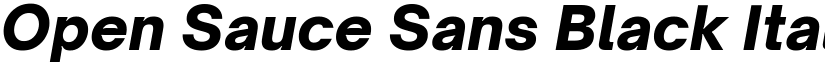 Open Sauce Sans Black Italic font