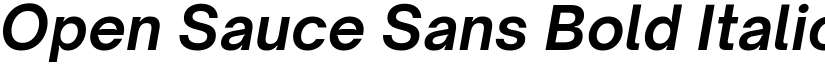 Open Sauce Sans Bold Italic font
