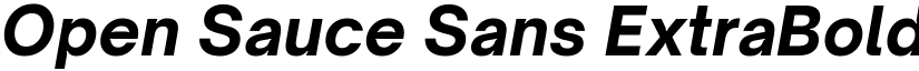 Open Sauce Sans ExtraBold Italic font