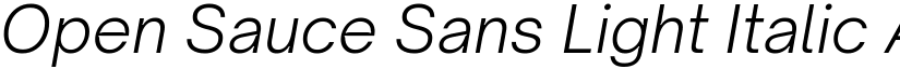 Open Sauce Sans Light Italic font