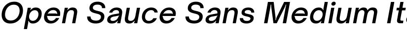 Open Sauce Sans Medium Italic font