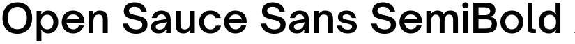 Open Sauce Sans SemiBold font