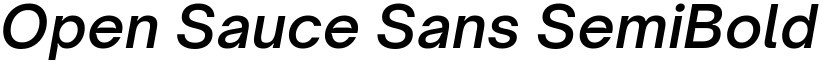 Open Sauce Sans SemiBold Italic font