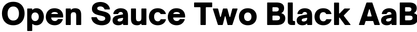 Open Sauce Two Black font