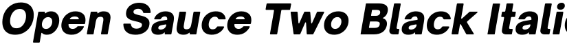 Open Sauce Two Black Italic font
