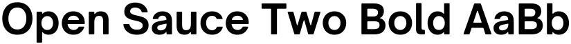 Open Sauce Two Bold font
