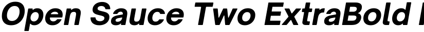 Open Sauce Two ExtraBold Italic font