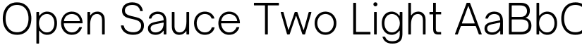 Open Sauce Two Light font