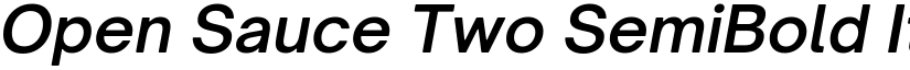 Open Sauce Two SemiBold Italic font