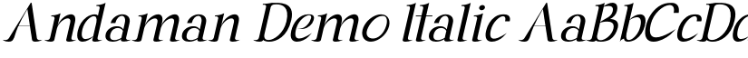 Andaman Demo Italic font