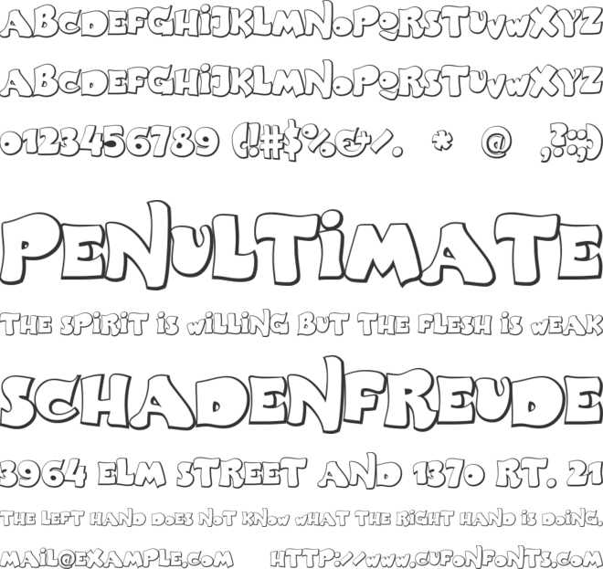 BigParty4Blue font preview