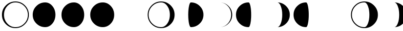 Moon Phases Regular font