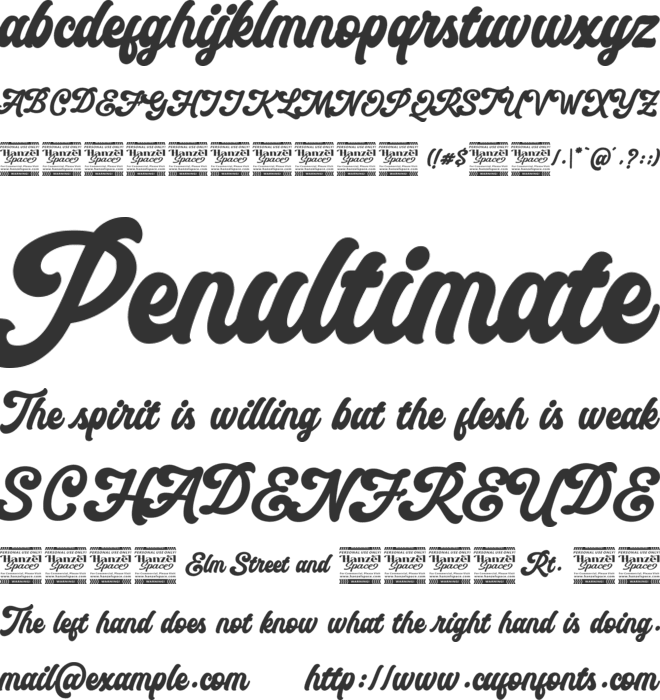 Blantik font preview