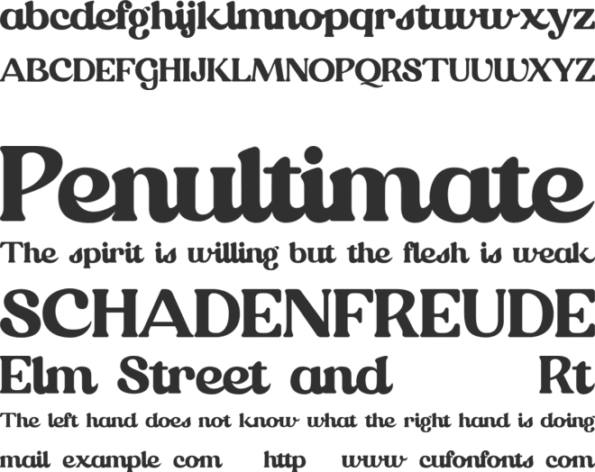 Cluts font preview