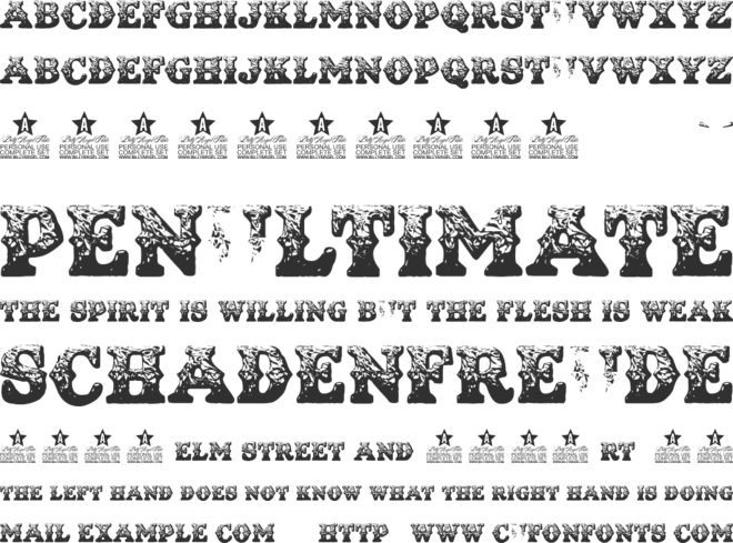 SPACEKAKE PERSONAL USE font preview