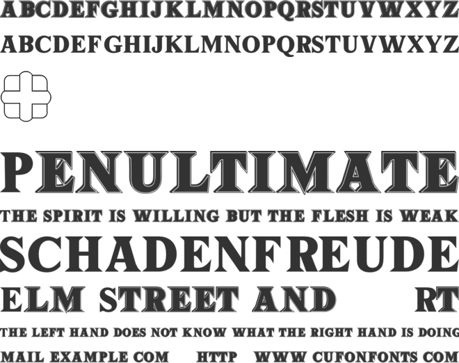 Tiffany font preview