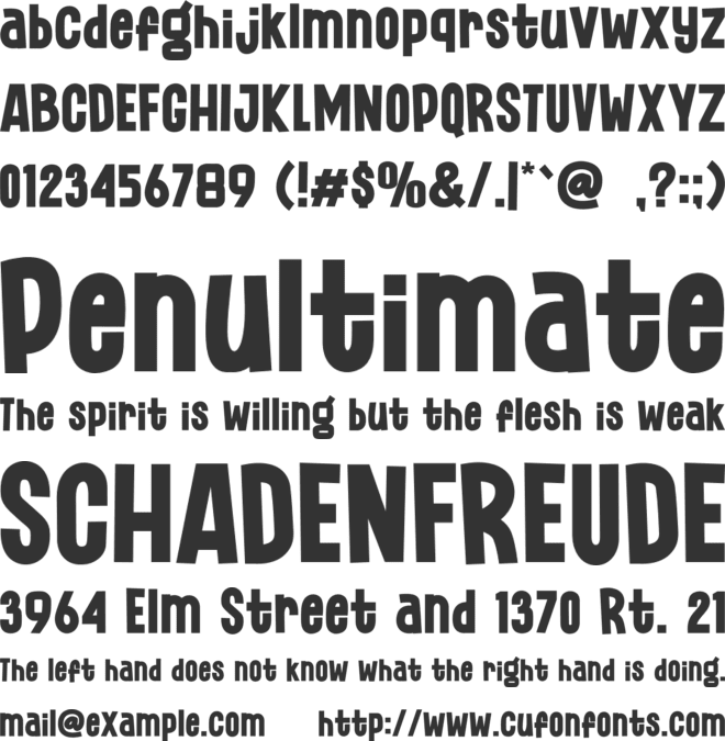 Lugate font preview