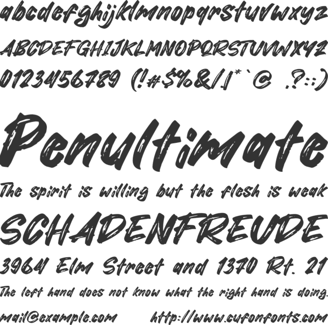 Mister October font preview