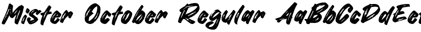 Mister October Regular font