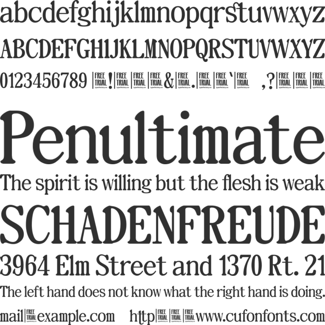 Deon Berney font preview