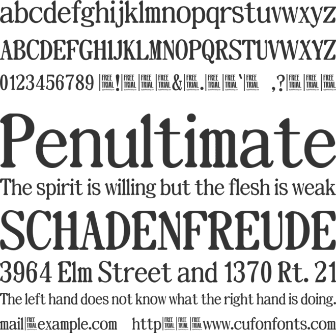 Deon Berney font preview