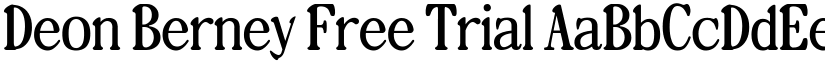 Deon Berney Free Trial font