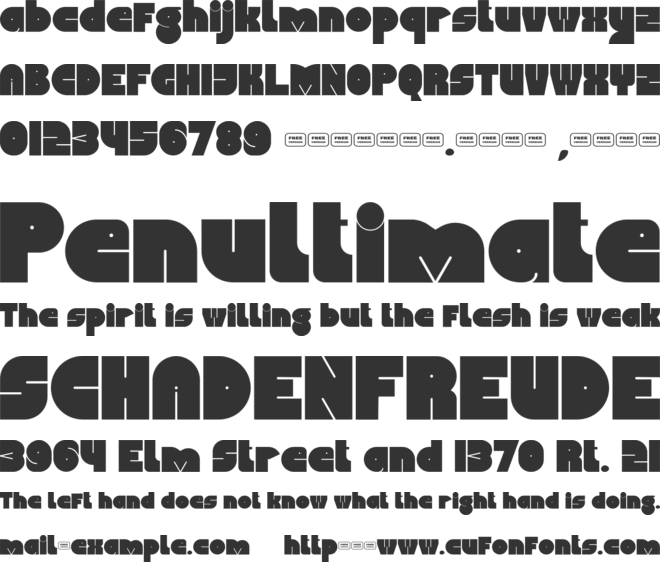 DEBEATRIX Free Trial font preview