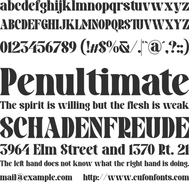 Pronema Serif font preview