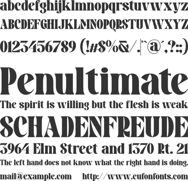 Pronema Serif font preview
