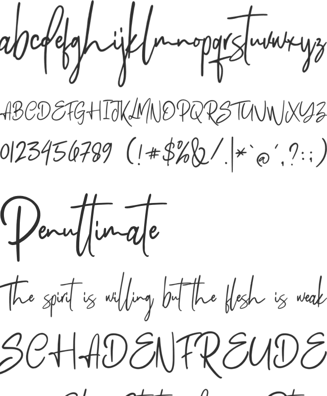 Edhustem Signature font preview
