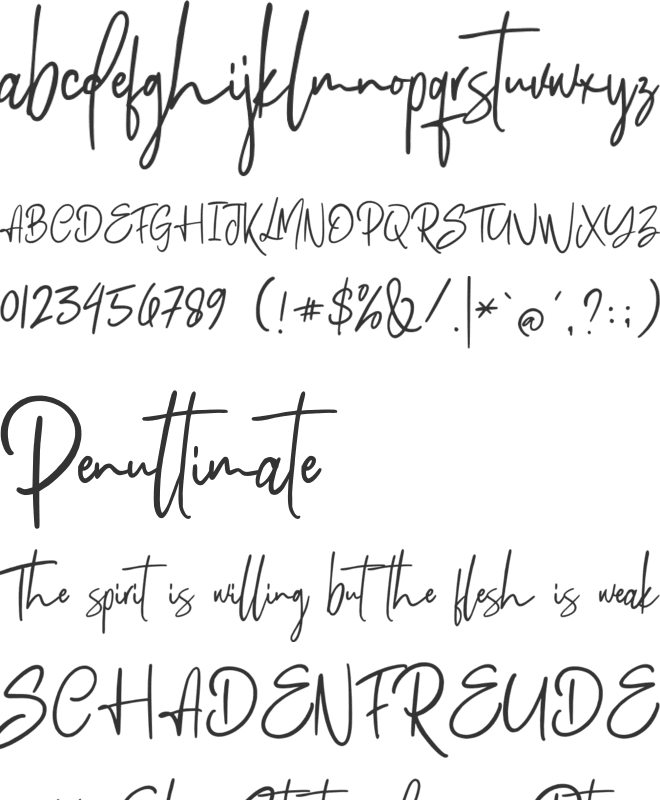 Edhustem Signature font preview