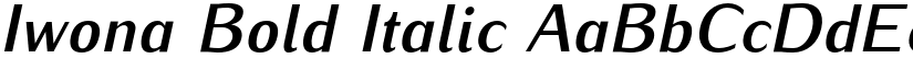 Iwona Bold Italic font