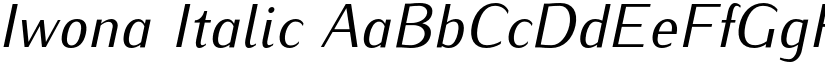 Iwona Italic font