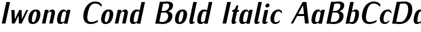 Iwona Cond Bold Italic font