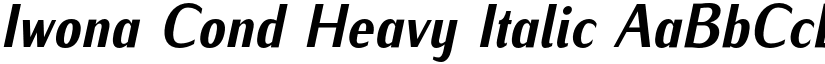 Iwona Cond Heavy Italic font
