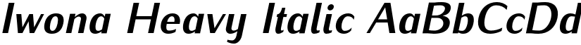 Iwona Heavy Italic font