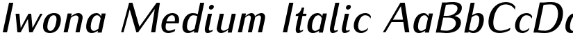 Iwona Medium Italic font